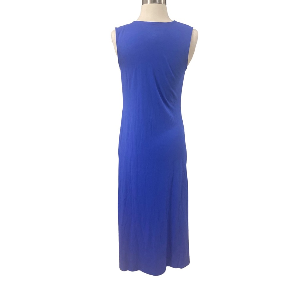Soft Surroundings Blue Maxi Long Dress Sundress Soft Stretch Pockets Vacation - Picture 10 of 12